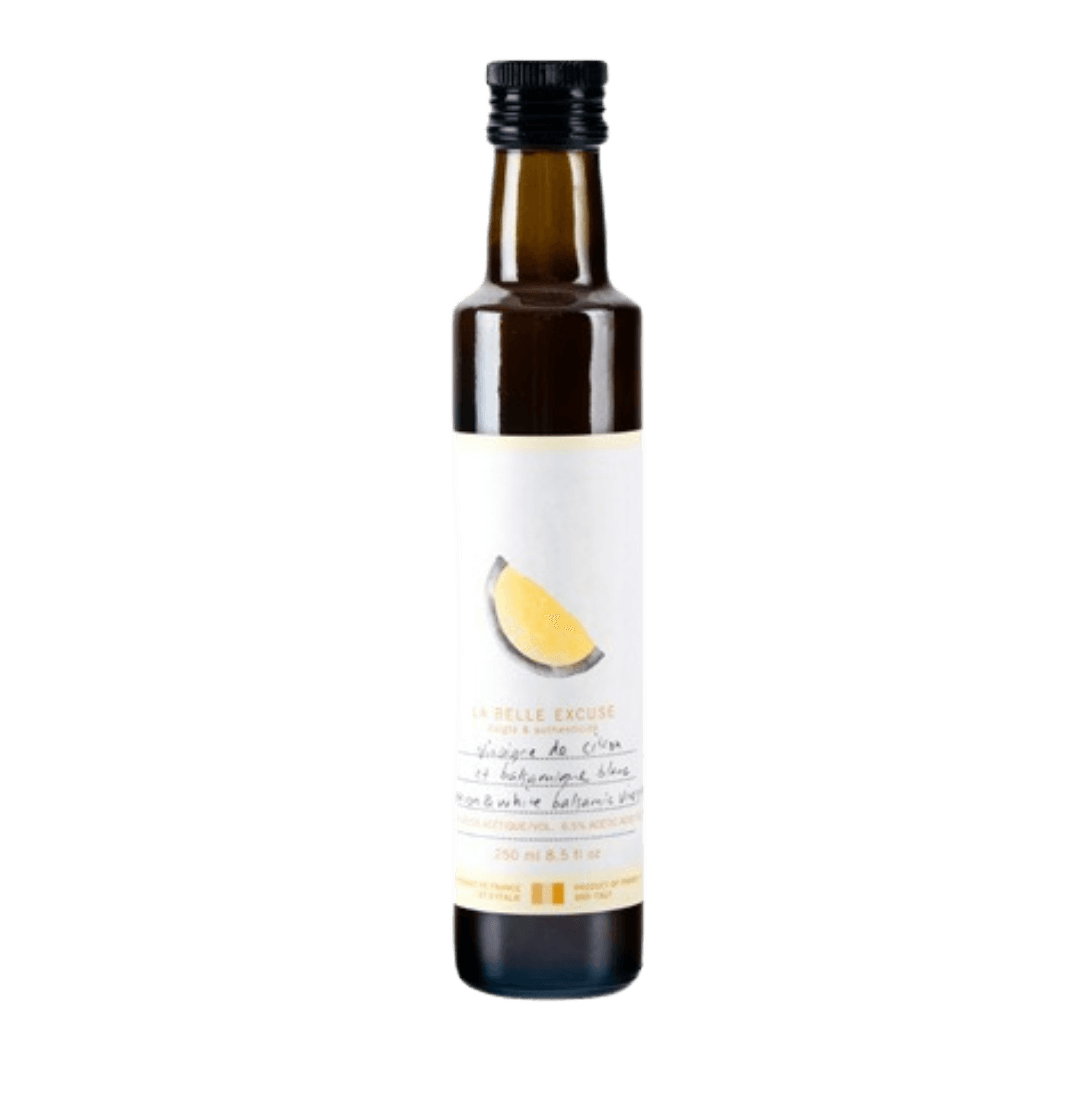 Lemon vinegar and white balsamic